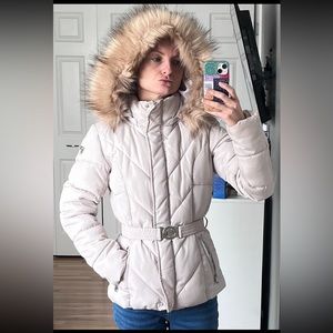 GUESS RAINE PADDED JACKET XS DREAMY MOON ( LATTE ) COLOR